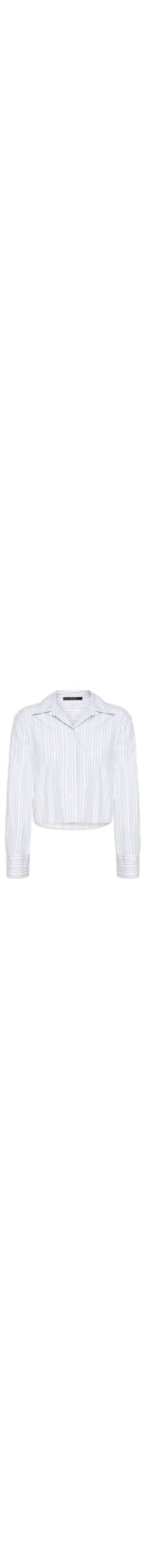 Camisa Feminina Cropped Listra - Azul