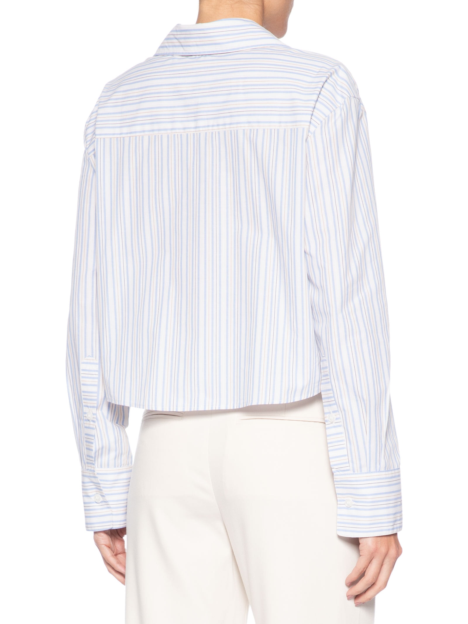 Camisa Feminina Cropped Listra Azul Animale