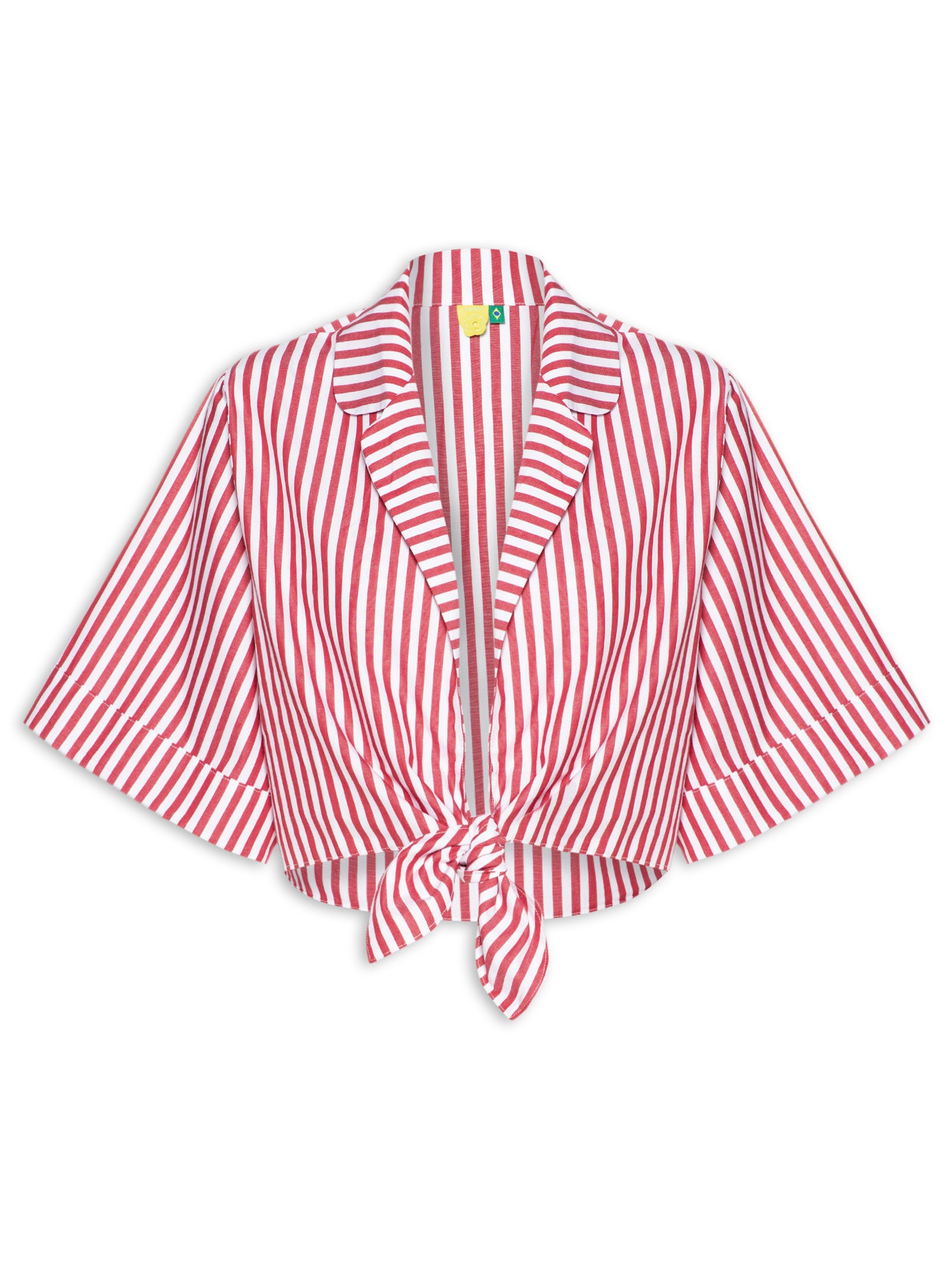 Camisa Feminina Cropped Listrada Rosa Farm