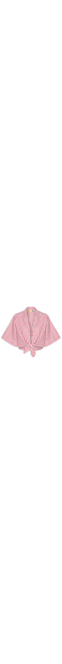 Camisa Feminina Cropped Listrada - Rosa
