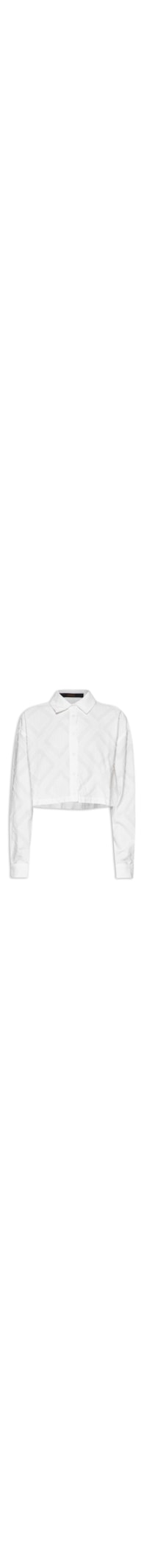Camisa Feminina Cropped Losango - Branco