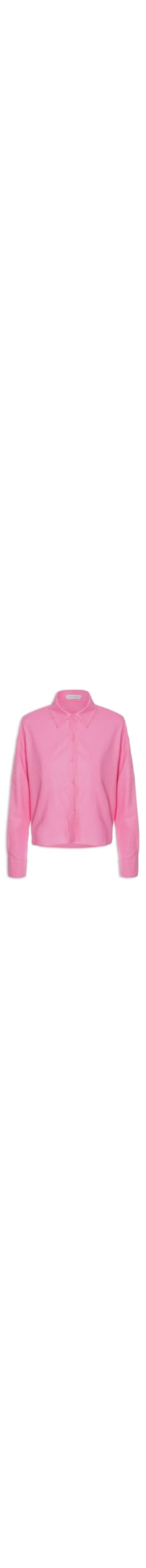 Camisa Feminina Cropped Manga Longa - Rosa