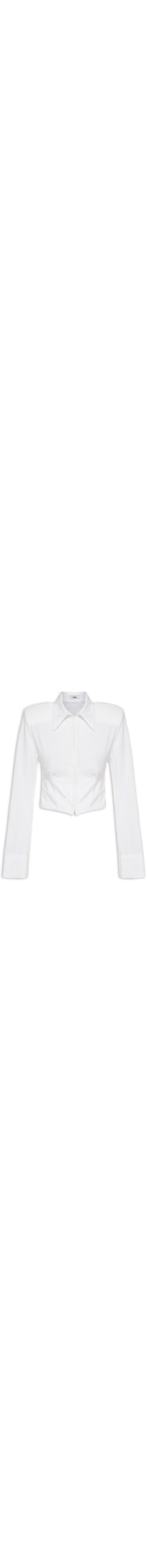 Camisa Feminina Cropped - Off White