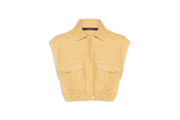 Camisa Feminina Cropped Pate Coberta Off  - Bege