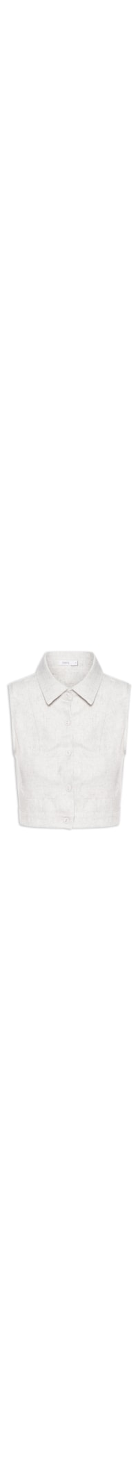 Camisa Feminina Cropped Sem Manga - Cinza