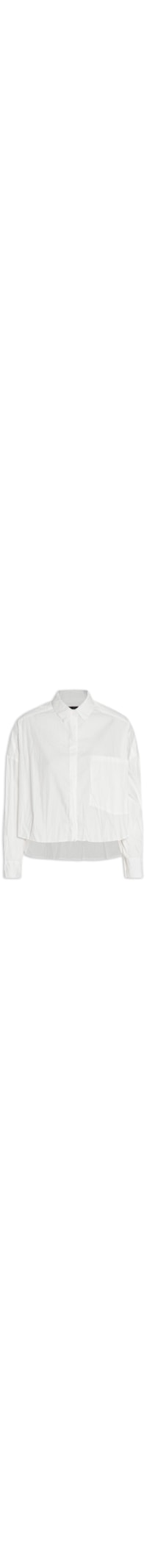 Camisa Feminina Cropped Tricoline Pleat - Off White