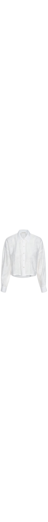 Camisa Feminina Curta Cava Deslocada - Branco