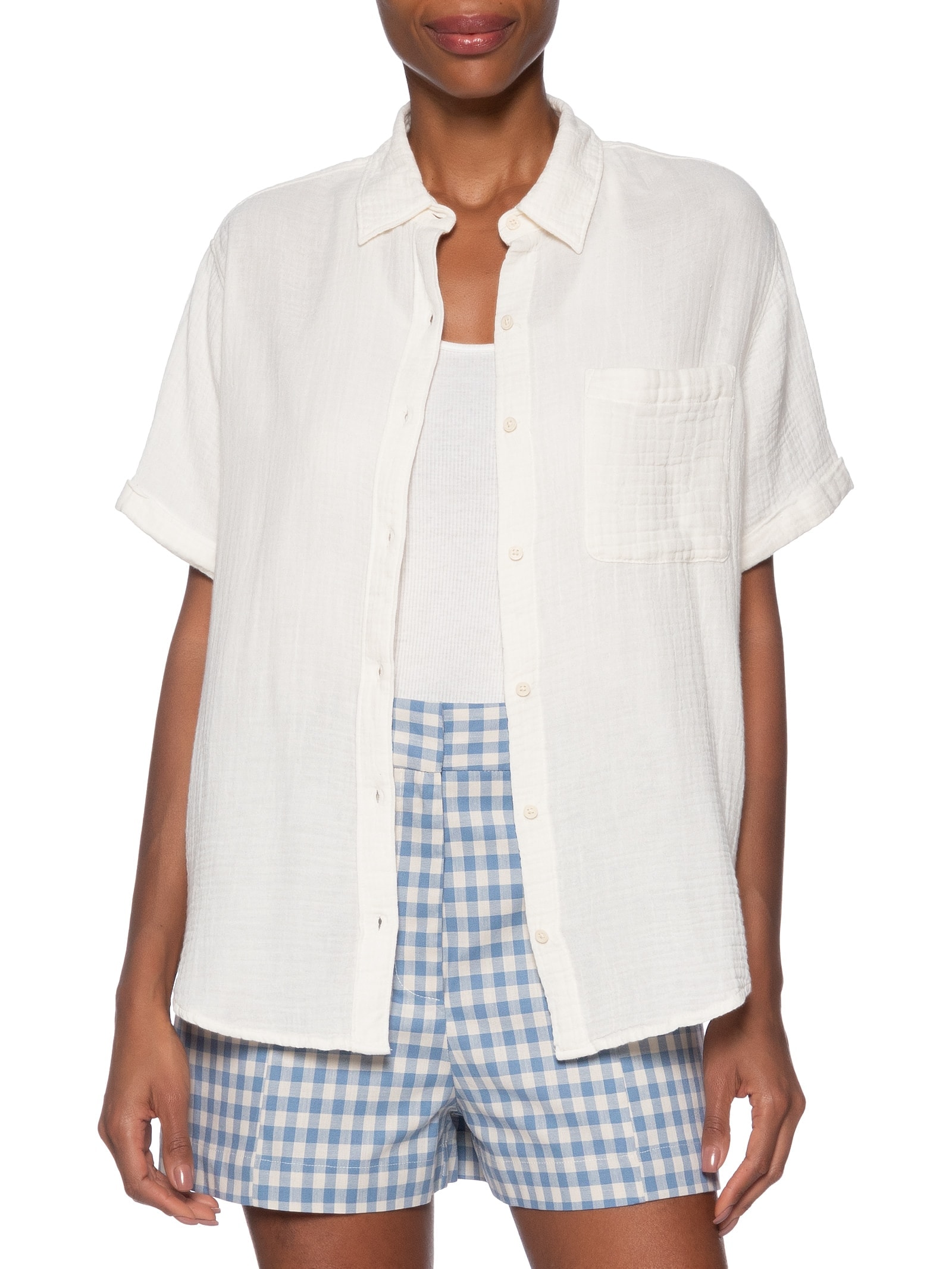 Camisa Feminina Darlene Short Sleeve Branco Levi's