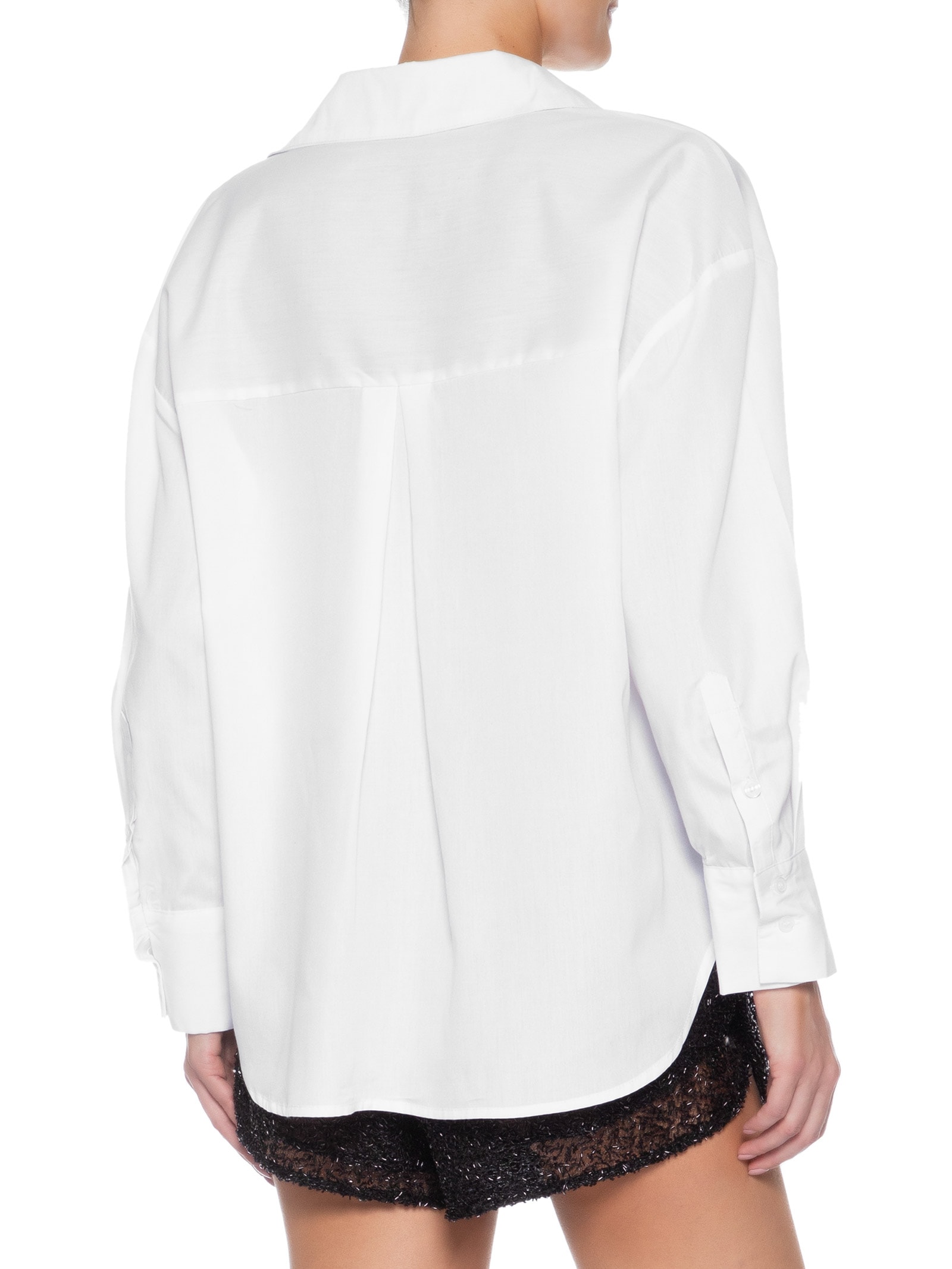 Camisa Feminina De Alfaiataria Branco Market 33
