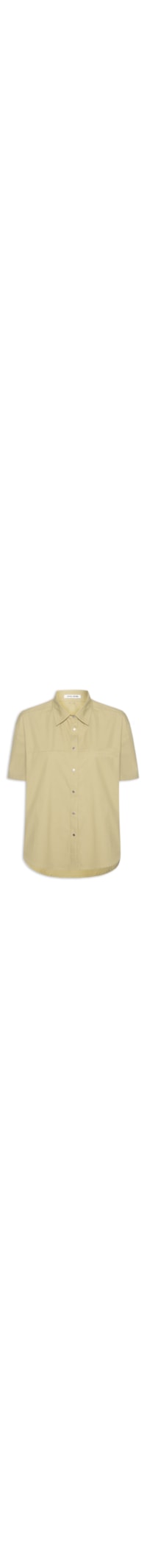 Camisa Feminina de Botão Manga Curta – Marrom