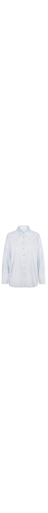 Camisa Feminina de Botão Ml Fio Tinto– Azul