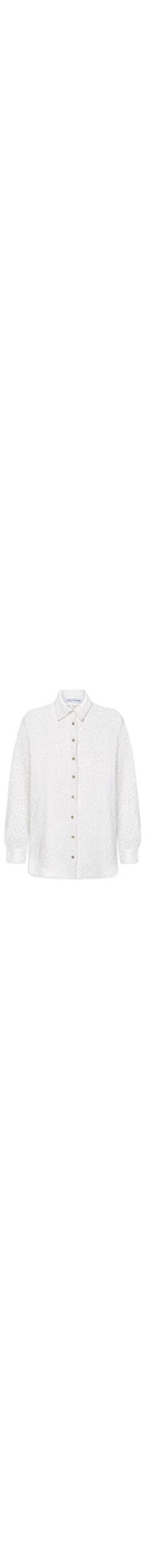 Camisa Feminina De Renda Alongada - Off White