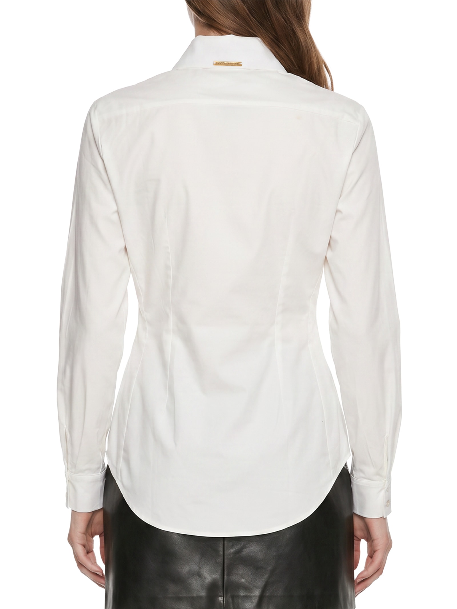 Camisa Feminina De Tricoline Com Gravata Off White Lança Perfume