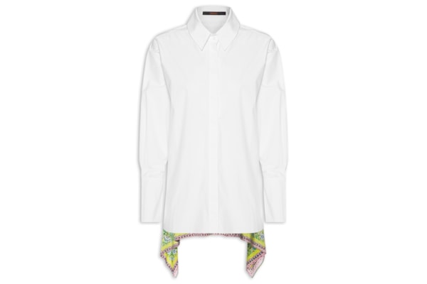 Camisa Feminina De Tricoline Costas De Lenço - Branco