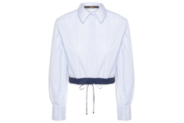 Camisa Feminina De Tricoline Listra Fairy - Azul