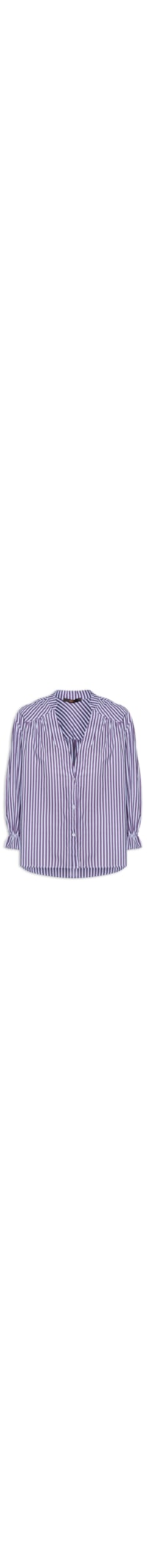 Camisa Feminina de Voil Listrada - Roxo