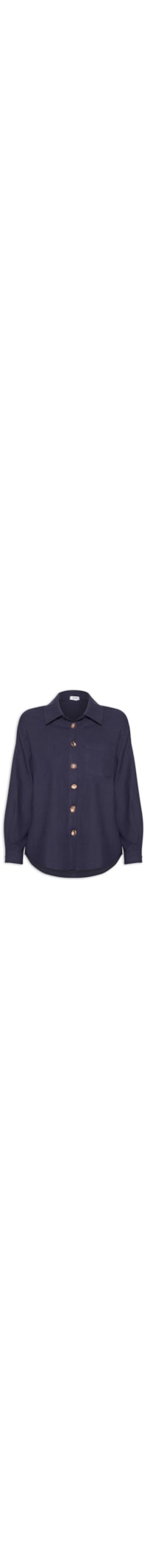 Camisa Feminina Detalhe Botões - Azul