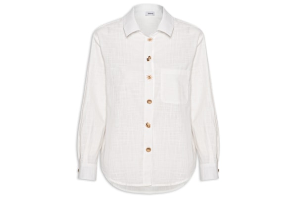 Camisa Feminina Detalhe Botões - Branco