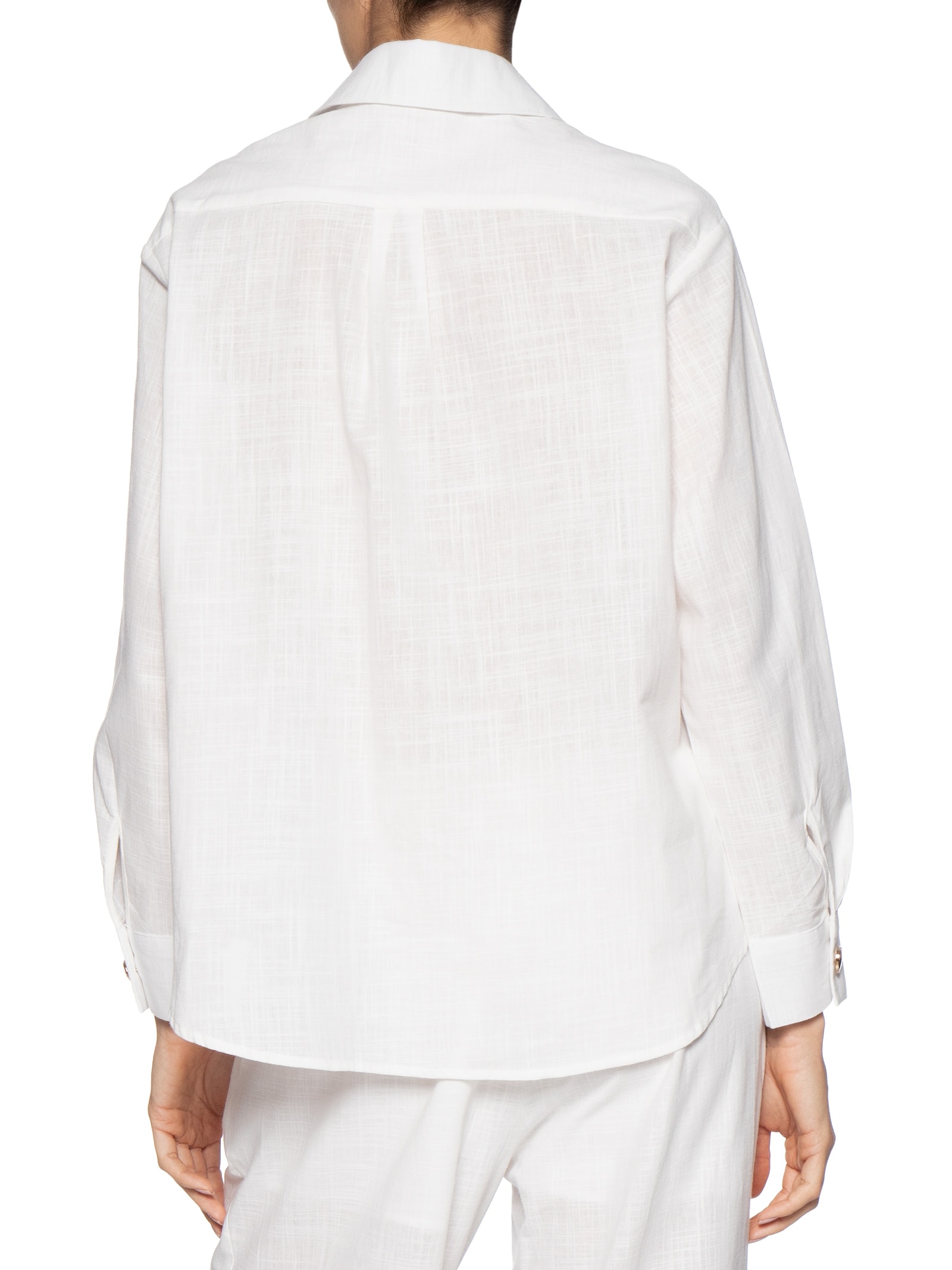 Camisa Feminina Detalhe Botões Branco Basiq