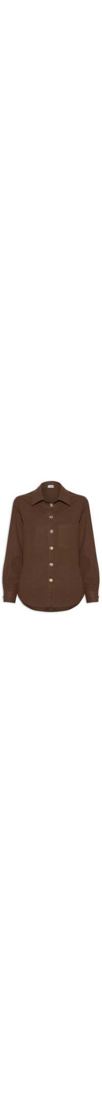 Camisa Feminina Detalhe Botões - Marrom