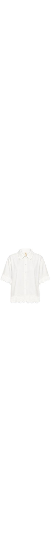 Camisa Feminina Detalhe Renda - Off White