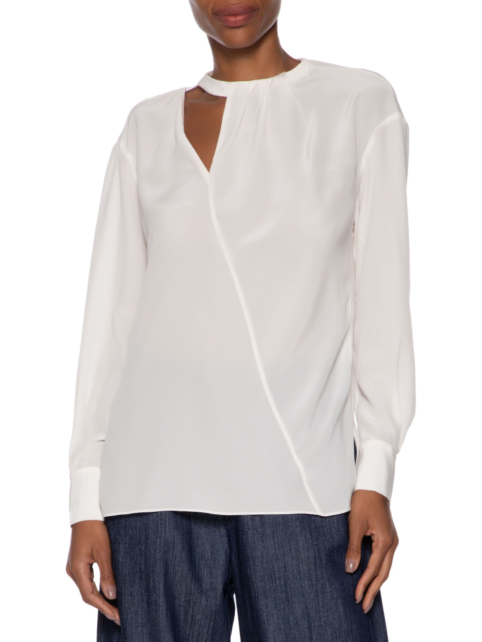 Camisa Feminina Duda Seda  Branco Le Lis