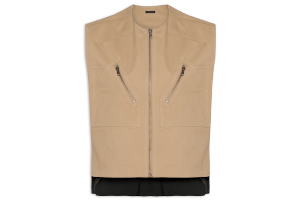 Camisa Feminina Duo Plissado Cotton - Bege