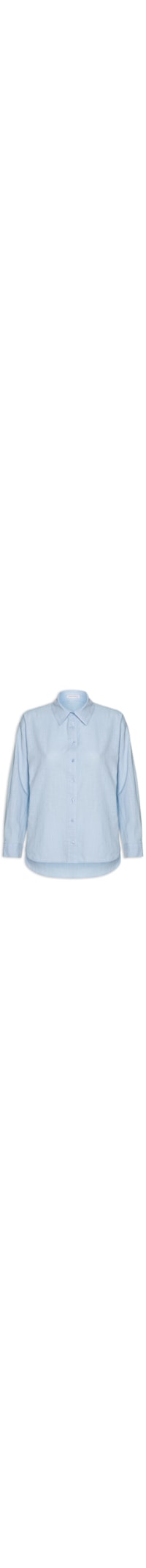 Camisa Feminina Em Algodão - Azul
