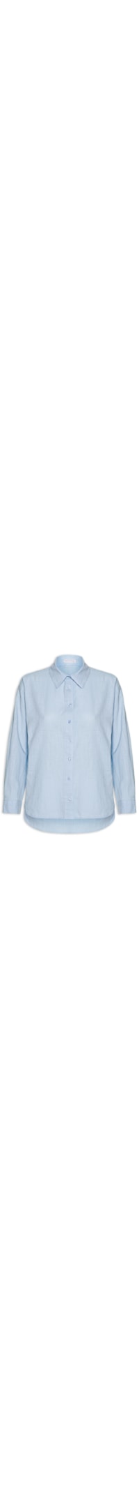 Camisa Feminina Em Algodão - Azul