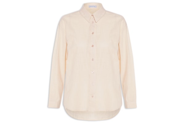 Camisa Feminina Em Algodão - Bege