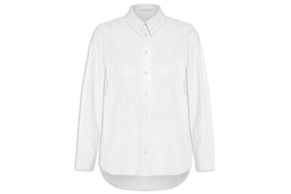 Camisa Feminina Em Algodão - Branco