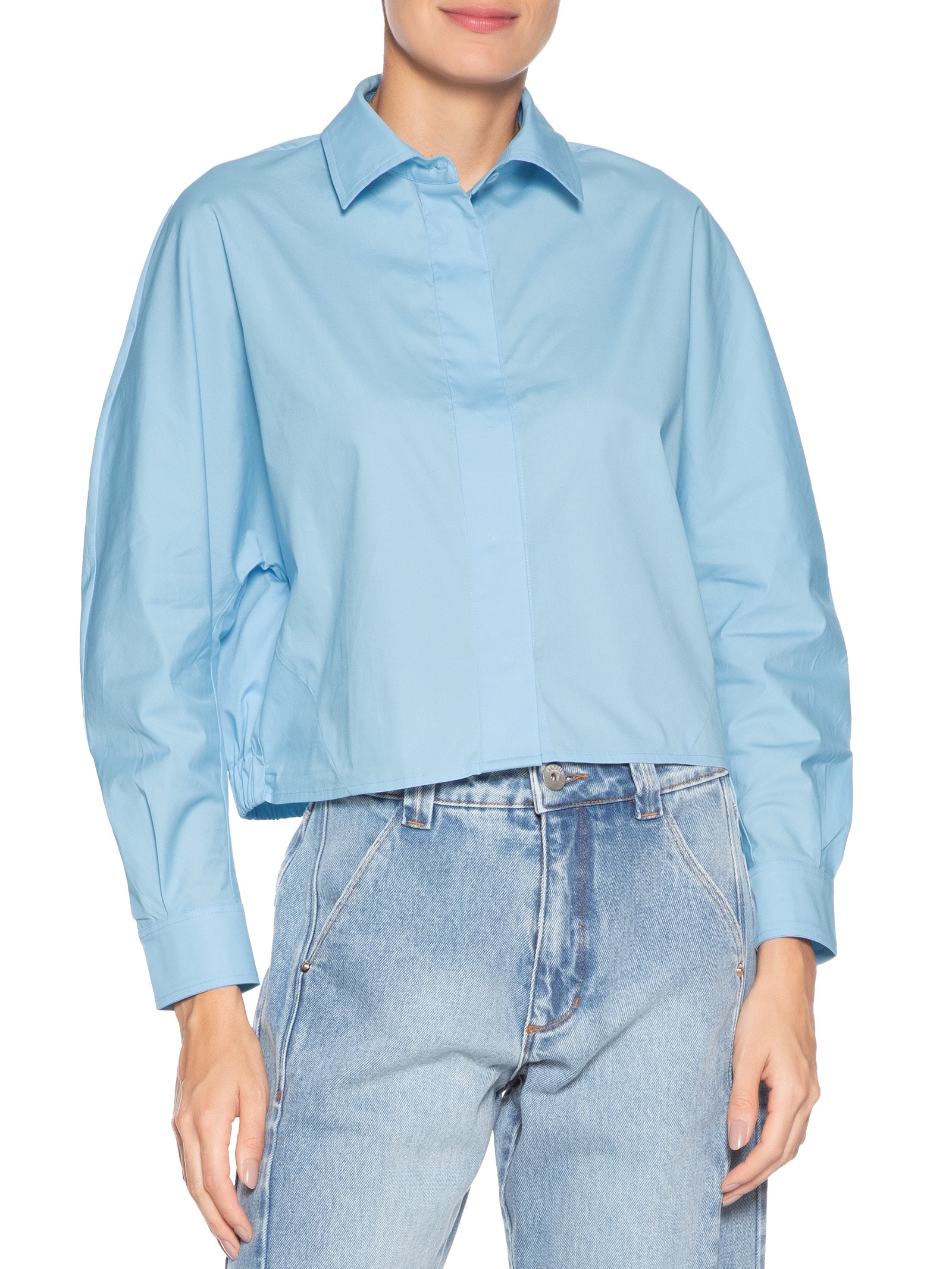 Camisa Feminina Esmeralda Azul Le Lis