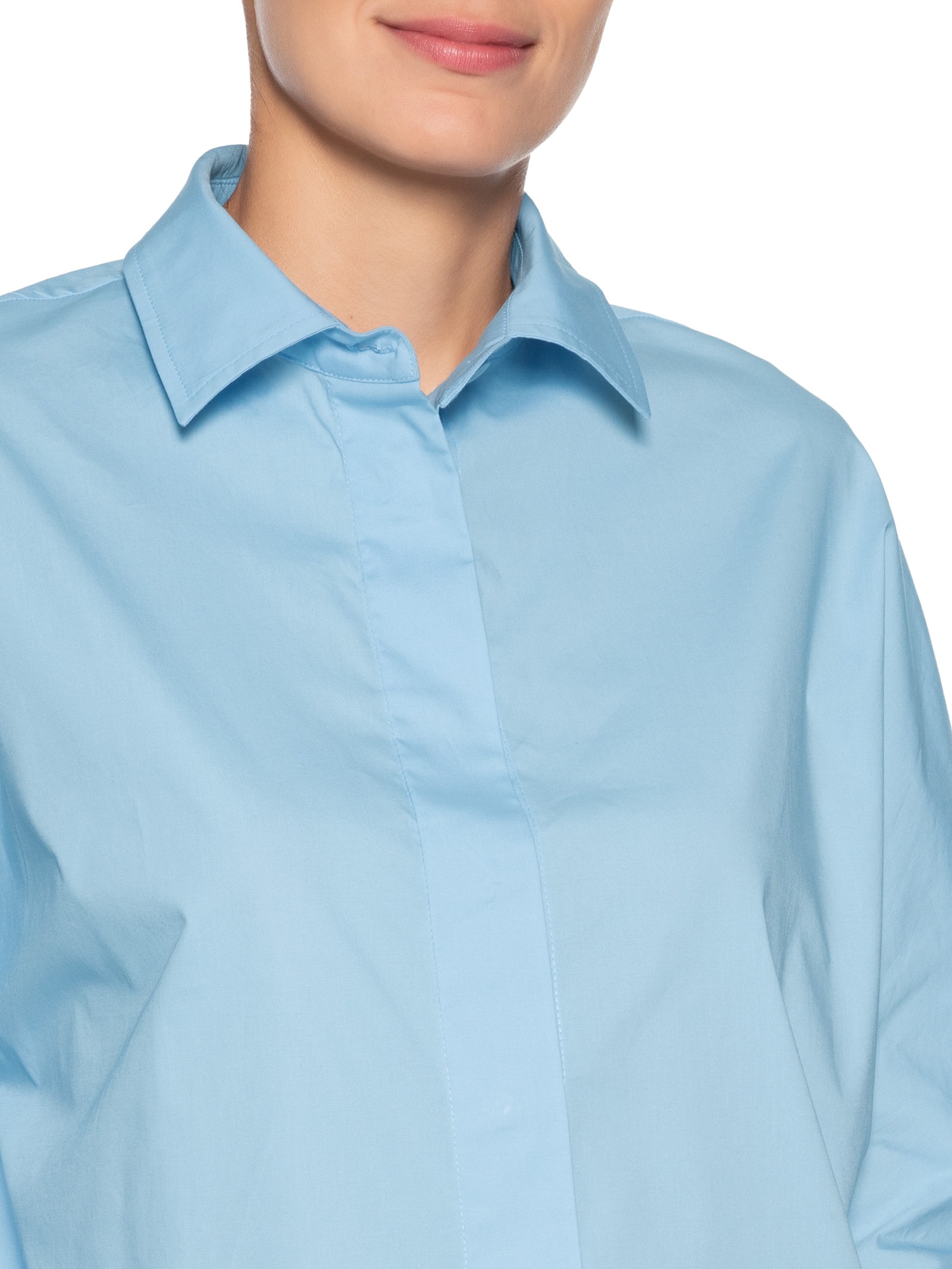 Camisa Feminina Esmeralda Azul Le Lis
