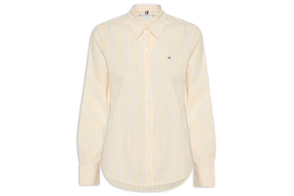 Camisa Feminina Ess Poplin Regular - Amarelo