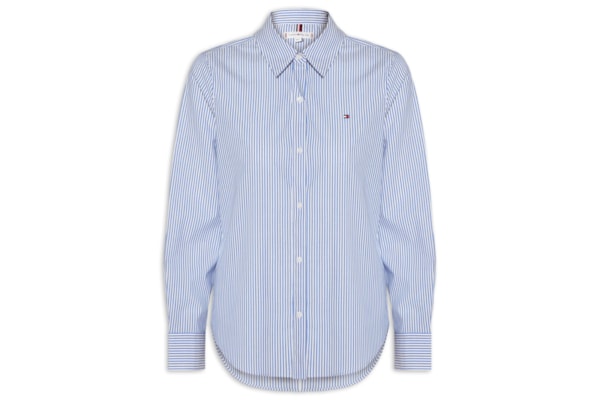 Camisa Feminina Ess Poplin Regular - Azul