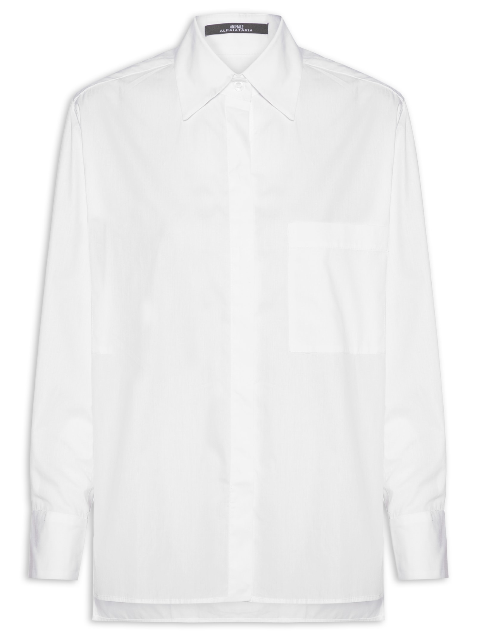 Camisa Feminina Essential Bolso Frente Branco Animale