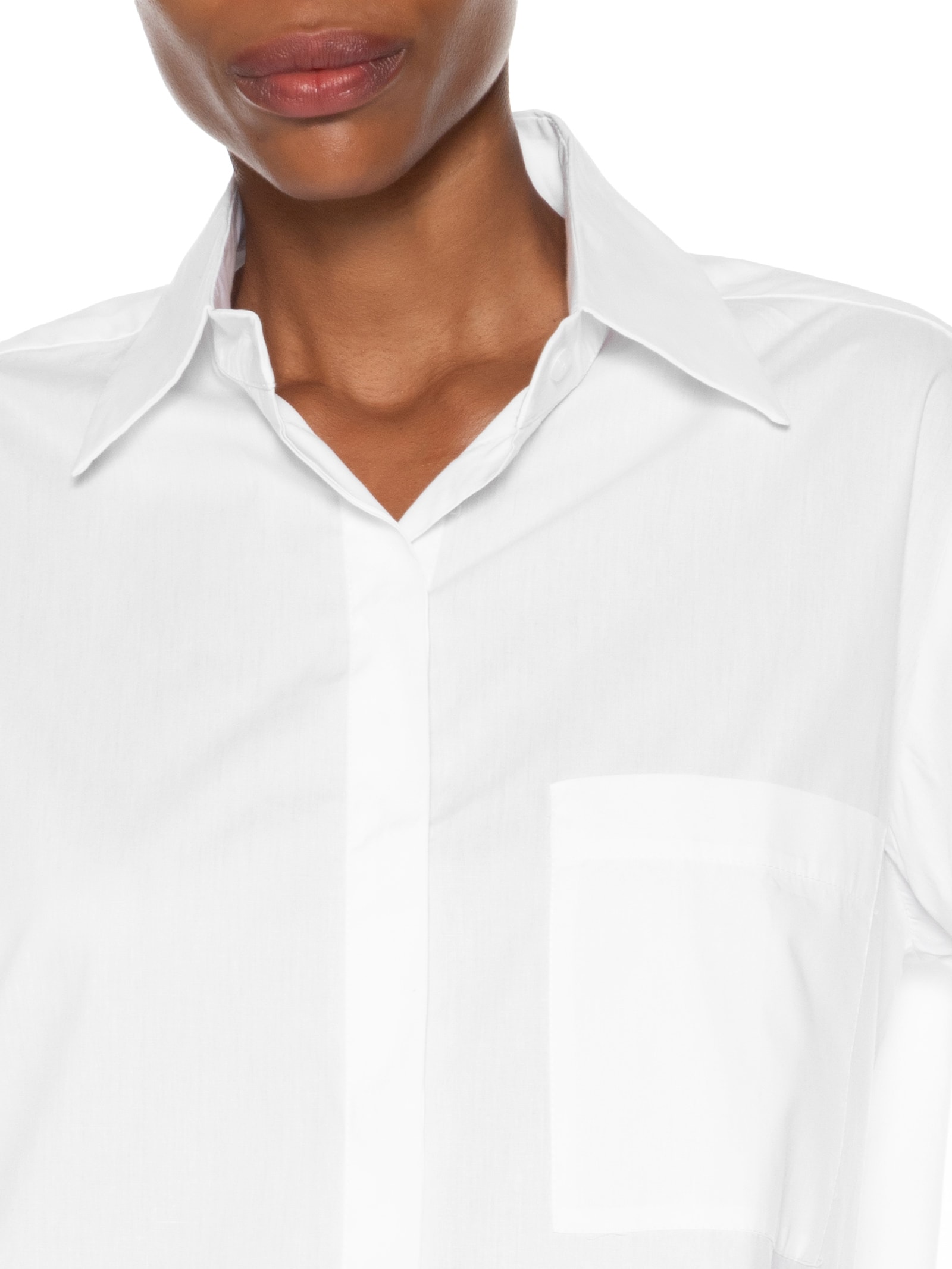 Camisa Feminina Essential Bolso Frente Branco Animale