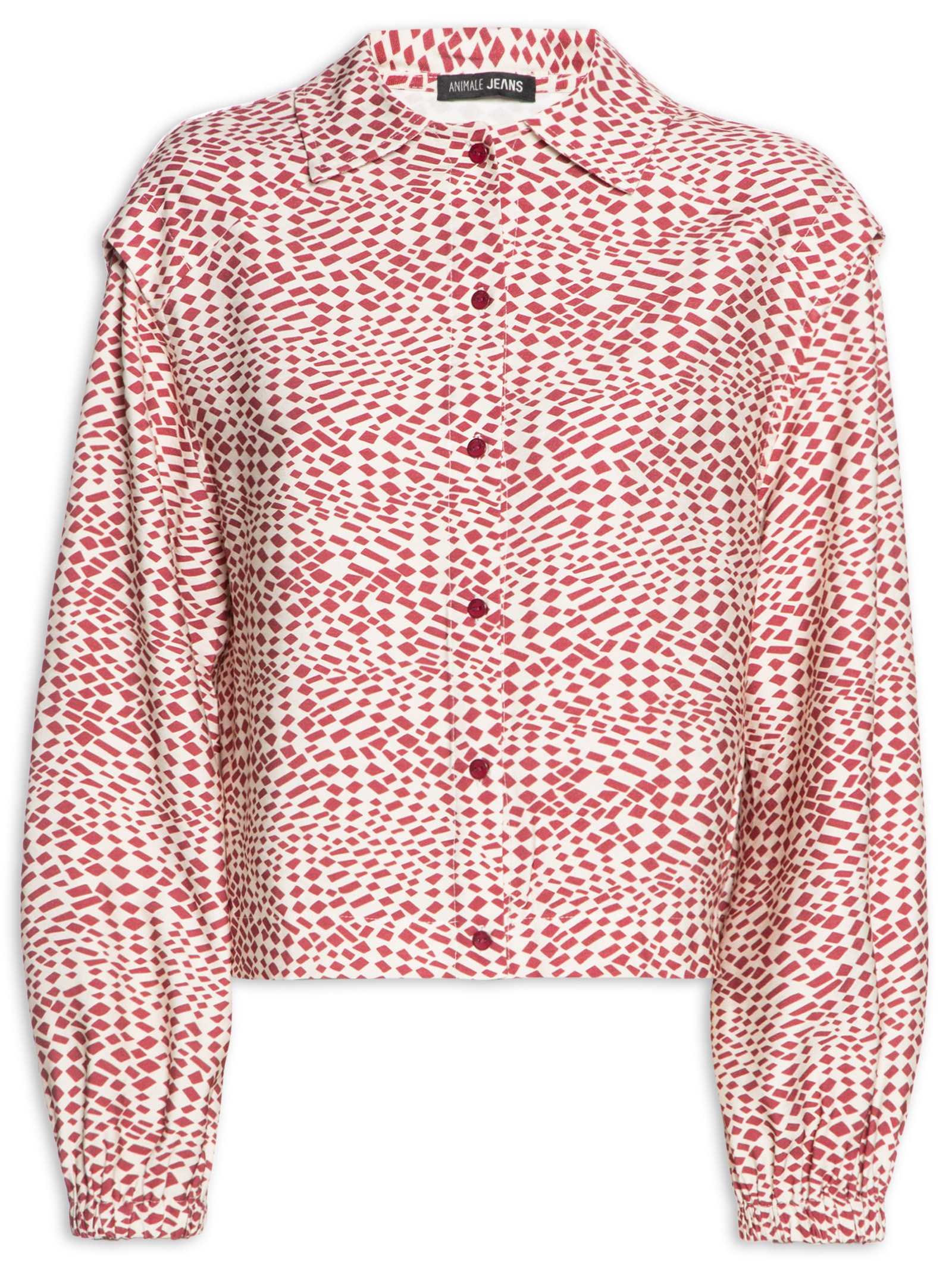 Camisa Feminina Estampa Strbo Hall E Roma Vermelho Animale Jeans