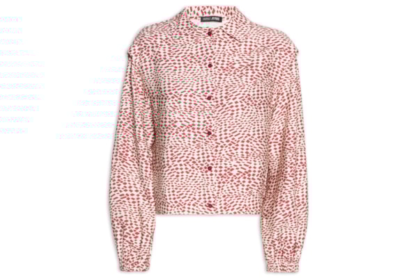 Camisa Feminina Estampa Strbo Hall E Roma - Vermelho