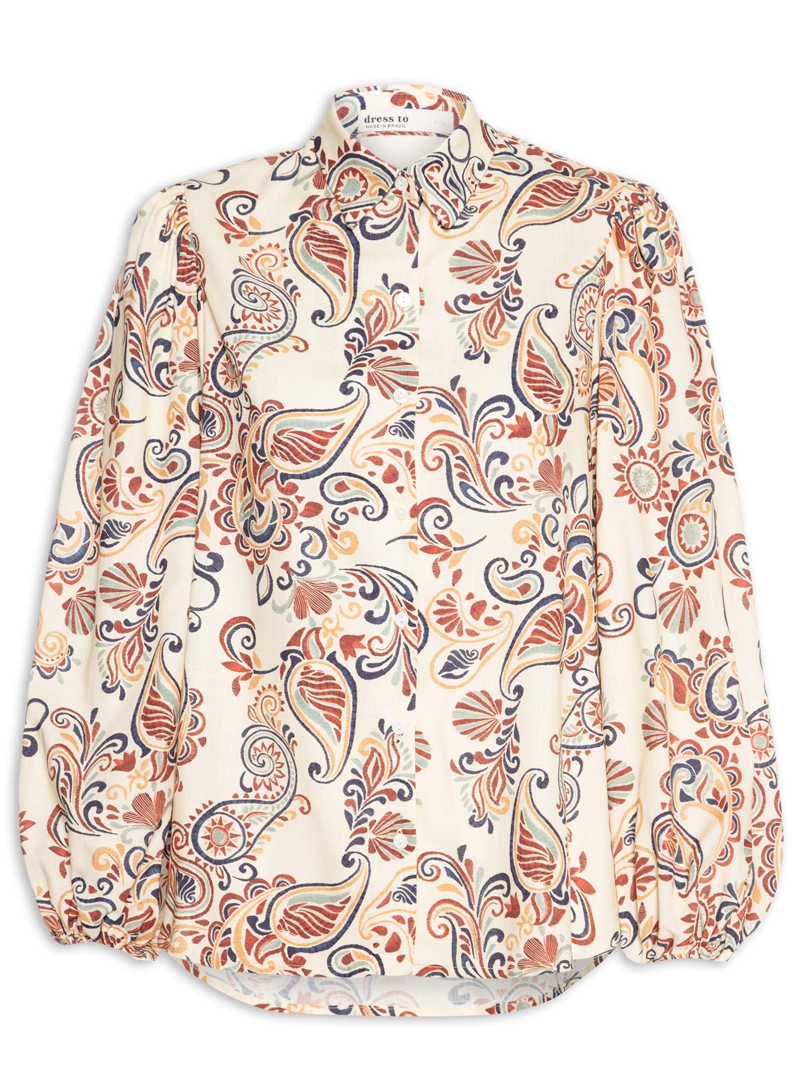 Camisa Feminina Estampa Verano – Bege Dress To