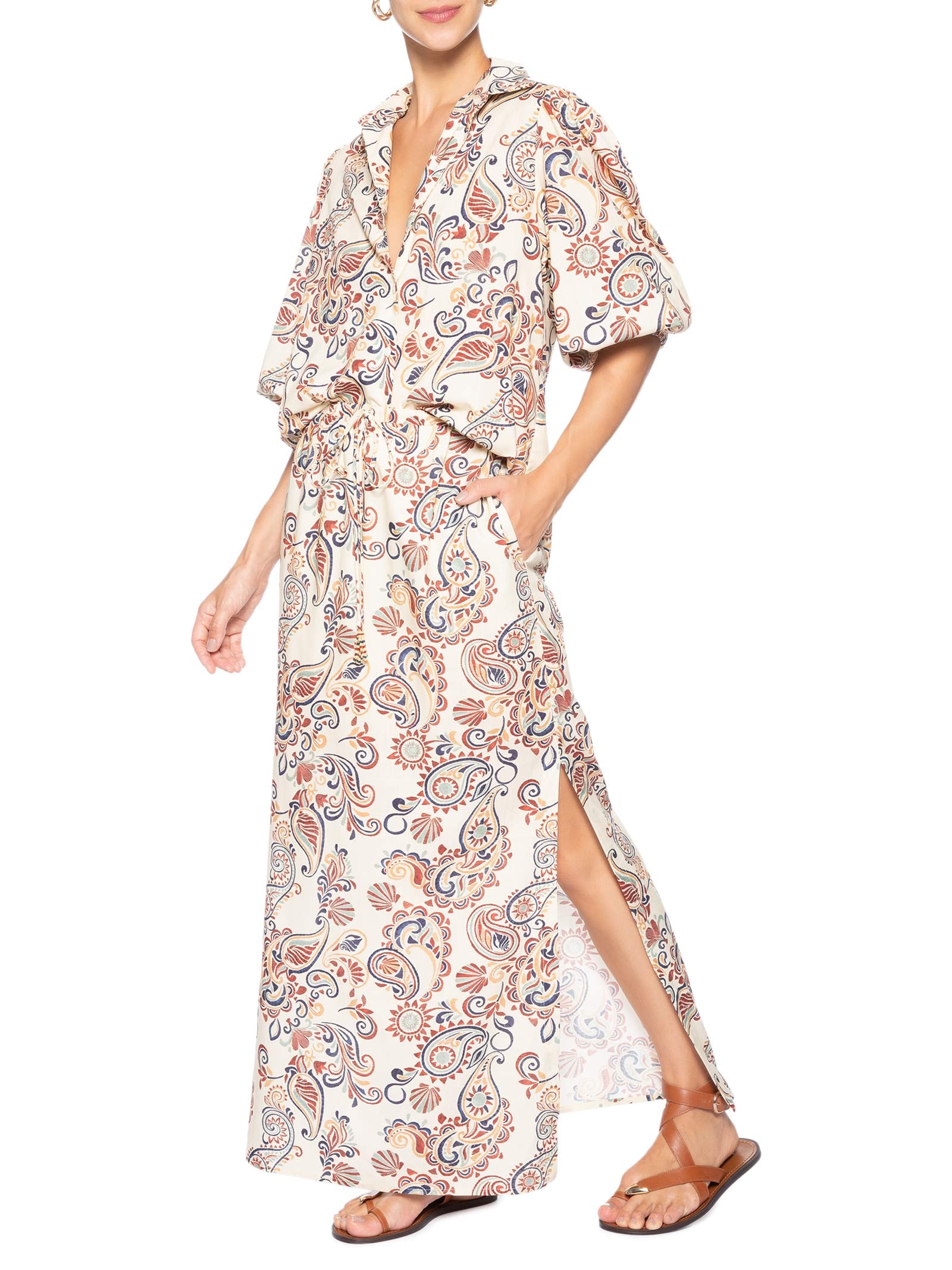 Camisa Feminina Estampa Verano – Bege Dress To