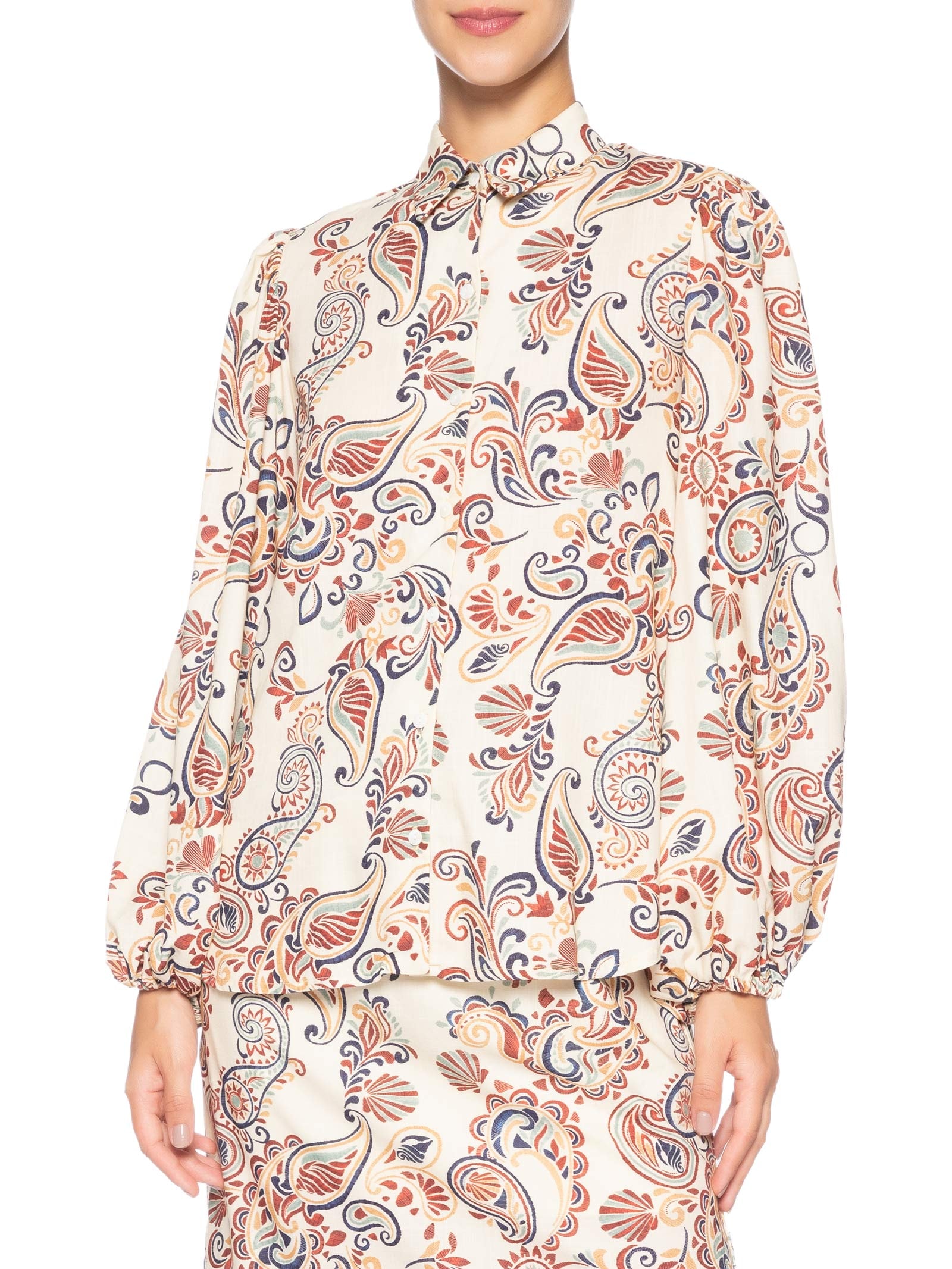 Camisa Feminina Estampa Verano – Bege Dress To