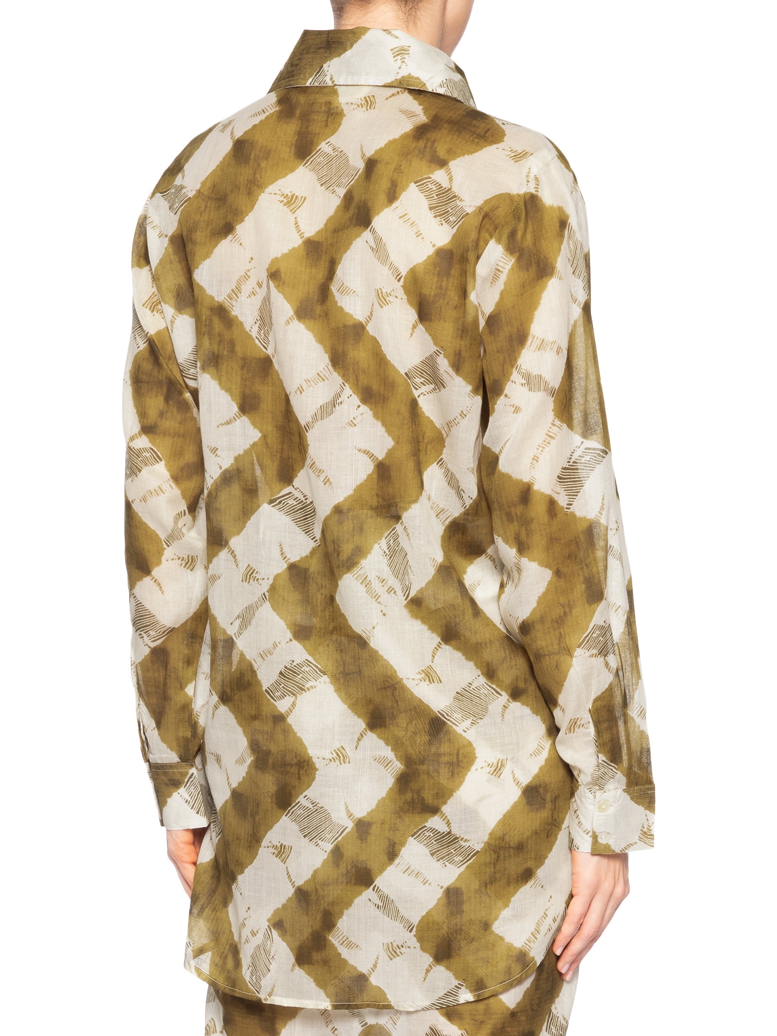 Camisa Feminina Estampada Com Saquinho Verde Cia Marítima