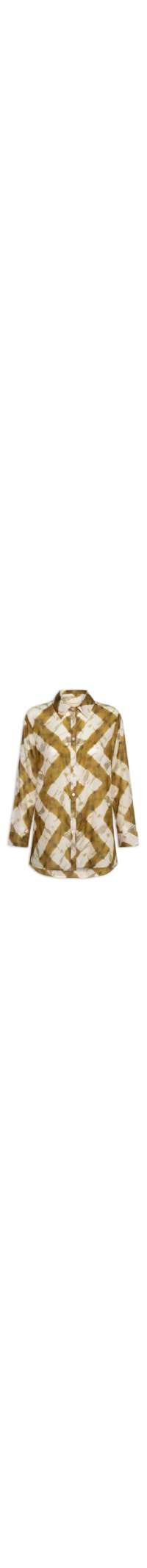 Camisa Feminina Estampada Com Saquinho - Verde