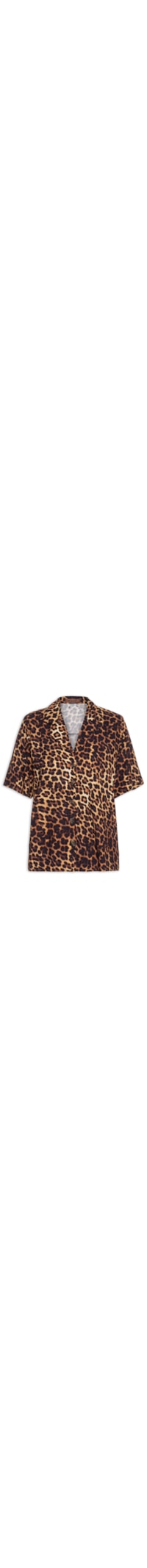 Camisa Feminina Estampada - Marrom