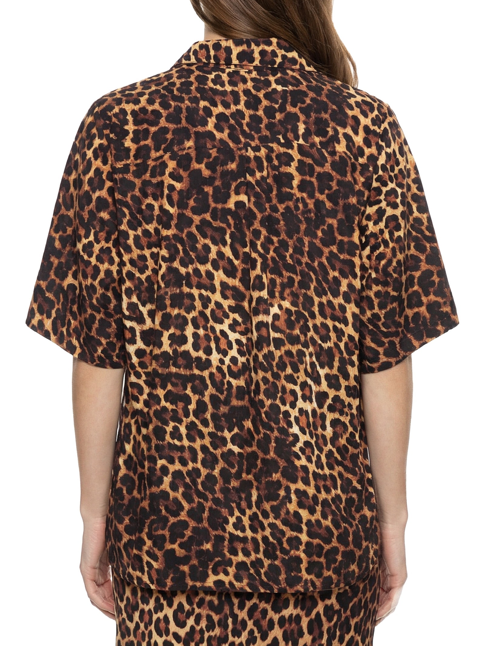 Camisa Feminina Estampada Marrom Colcci