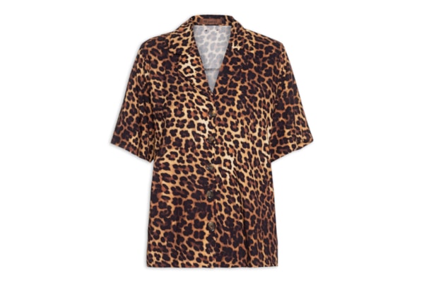 Camisa Feminina Estampada - Marrom