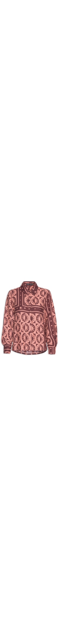 Camisa Feminina Estampada - Marrom