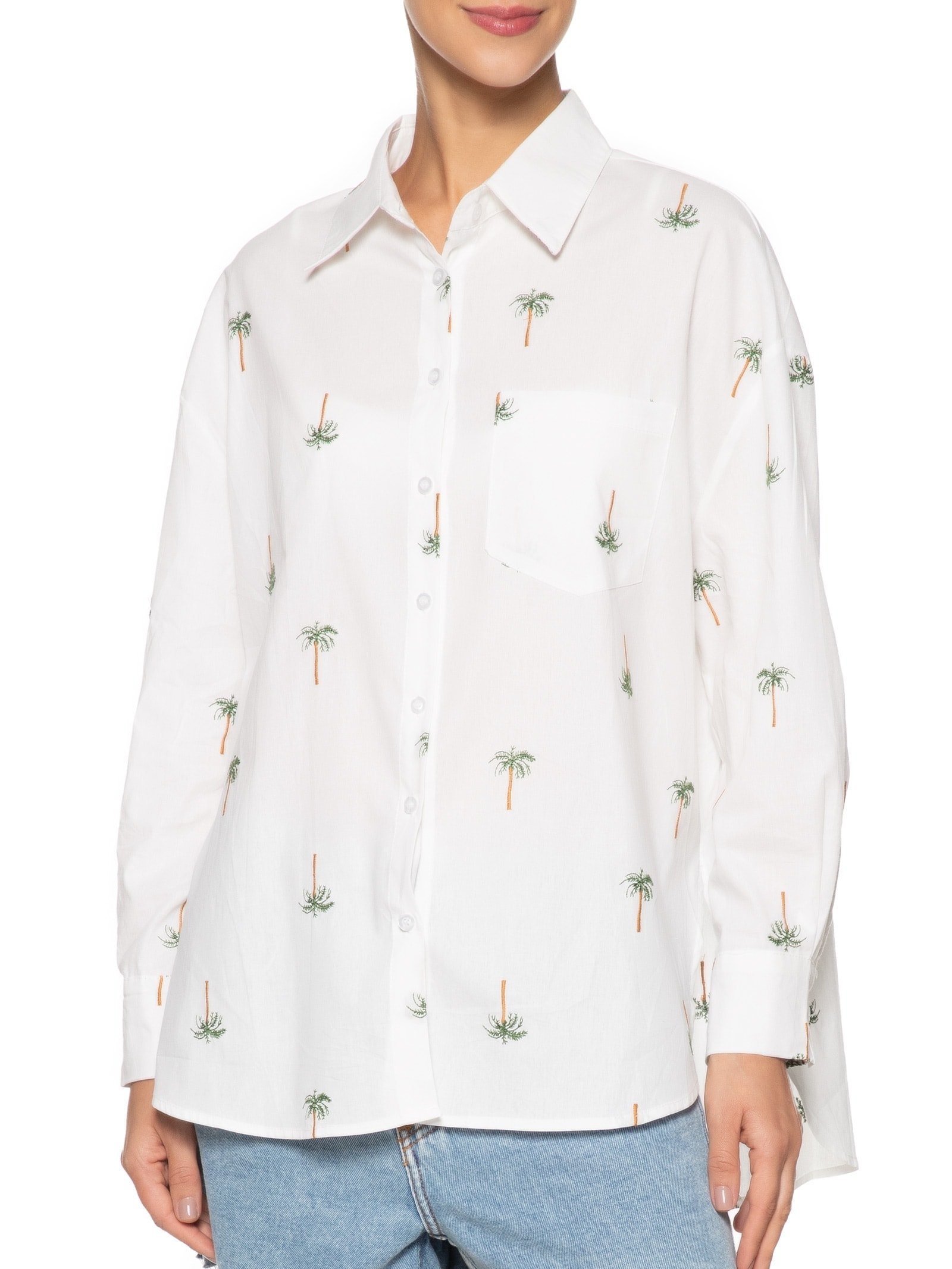Camisa Feminina Estampada Off White Mktbeach