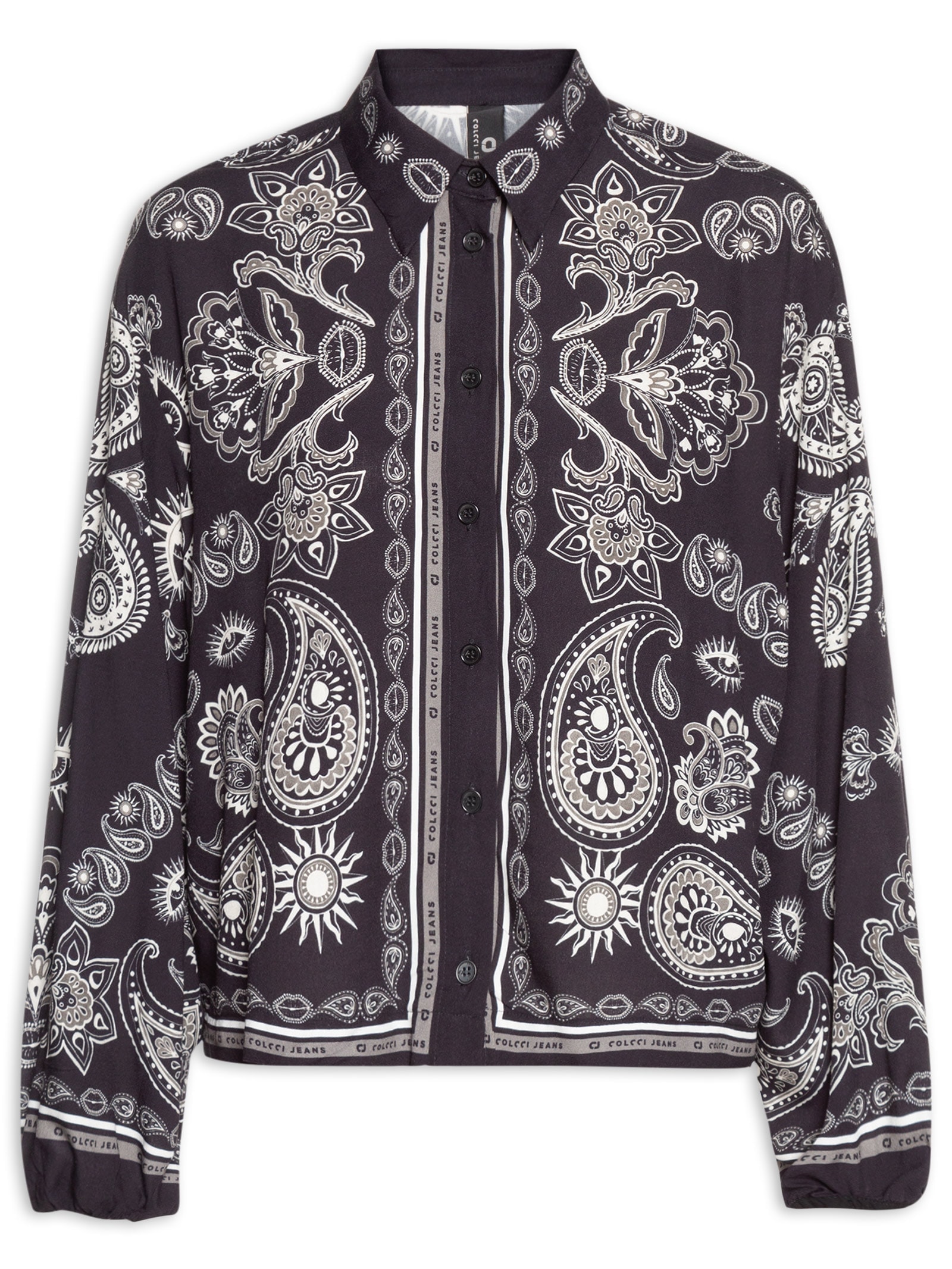 Camisa Feminina Estampada Preto Colcci Jeans